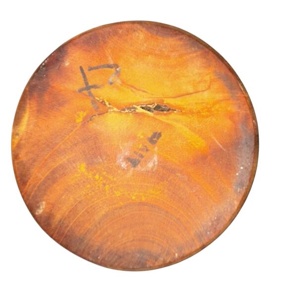 Pair Wooden Wine Goblets Mid Century Modern Turned From a Single Piece of Wood - Picture 7 of 9